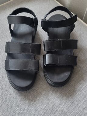 Vans Black Colfax Strappy Sandals - Branded Detail